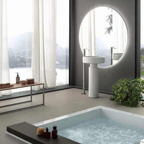 Lavabo freestanding Vigno Ø48x87h cm bianco lucido - Hafro