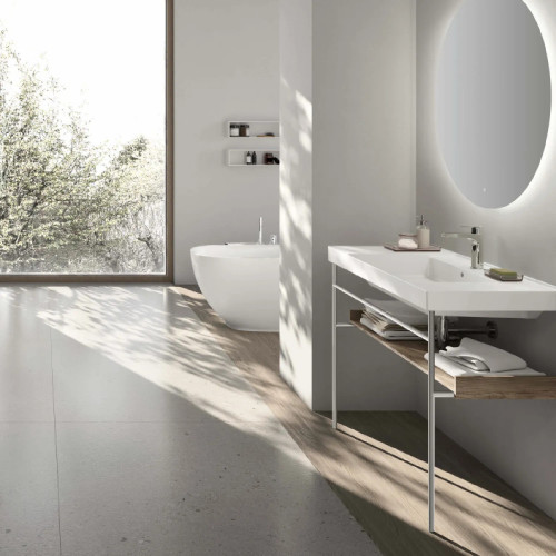 Lavabo consolle Vera 107x51x11h cm bianco lucido - Hafro