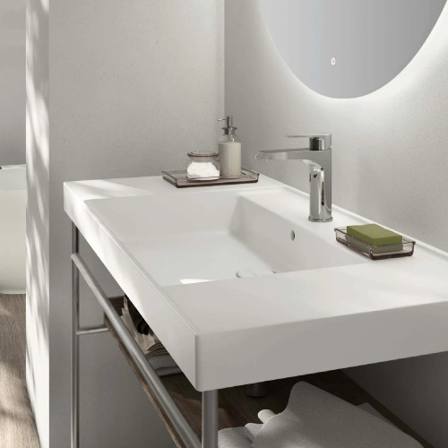 Lavabo consolle Vera 107x51x11h cm bianco lucido - Hafro