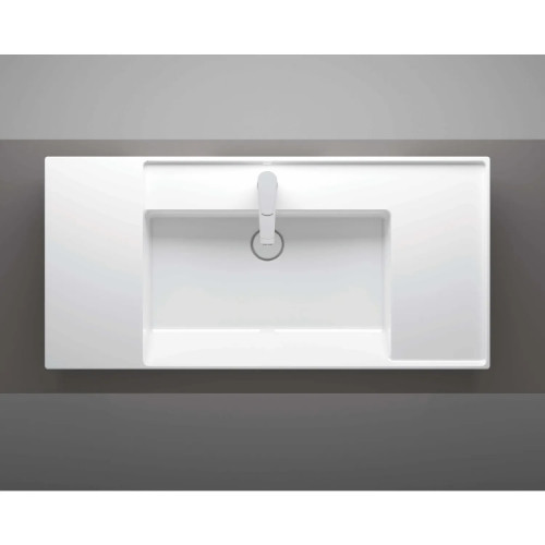 Lavabo consolle Vera 107x51x11h cm bianco lucido - Hafro
