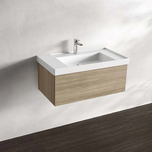 Lavabo consolle Vera 122x51x11 cm bianco lucido - Hafro