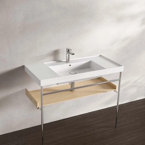 Lavabo consolle Vera 122x51x11 cm bianco lucido - Hafro