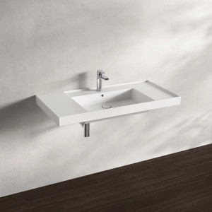 Lavabo consolle Vera 122x51x11 cm bianco lucido - Hafro 2