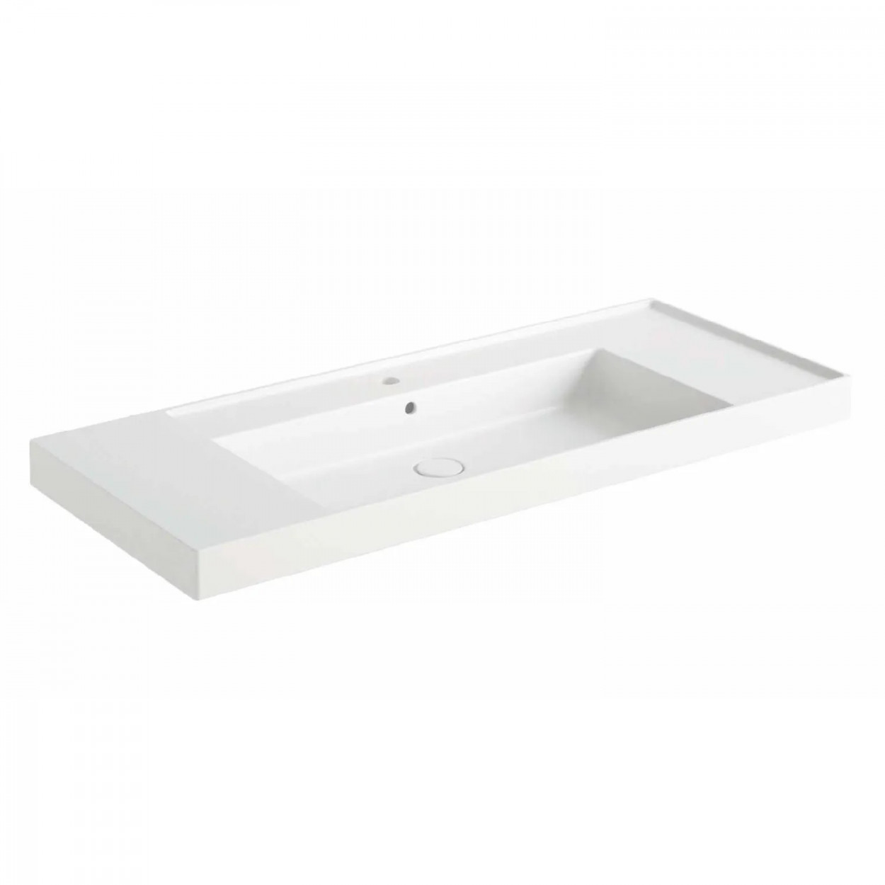 Lavabo consolle da appoggio/parete Vera 122x51x11 hcm bianco lucido -