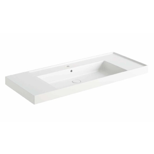 Lavabo consolle Vera 122x51x11 cm bianco lucido - Hafro