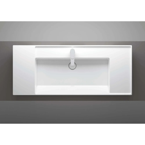 Lavabo consolle Vera 122x51x11 cm bianco lucido - Hafro