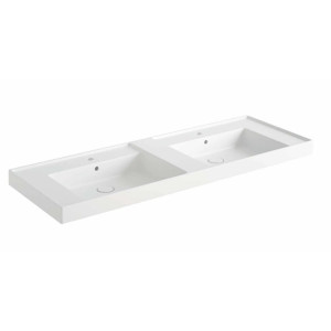 Lavabo consolle Vera 142x51 cm bianco lucido - Hafro