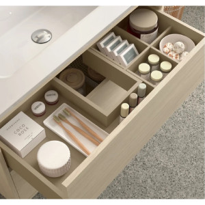 Mobile bagno sospeso 100 cm in legno nordick con lavabo - Ophelia 2