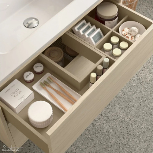 Mobile bagno sospeso 100 cm in legno nordick con lavabo - Ophelia