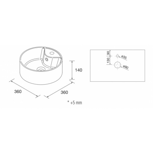 Mobile bagno sospeso 60 cm in legno nero opaco con lavabo - Ophelia