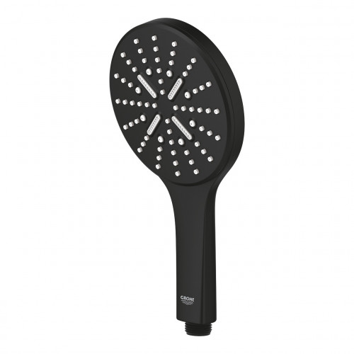 Manopola doccia 3 getti Rainshower Smartactive 130 nero opaco - Grohe