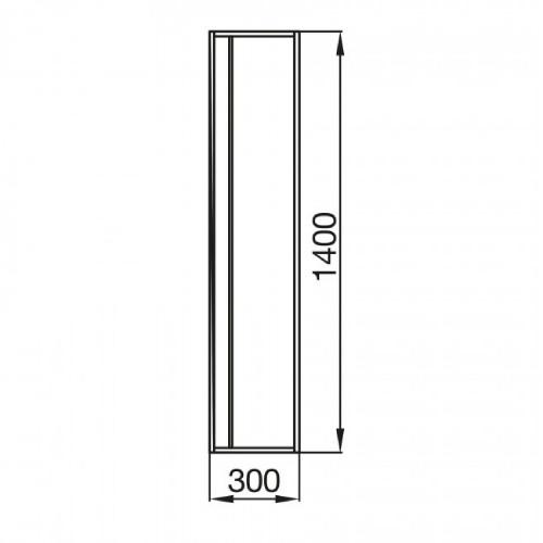Colonna bagno sospesa 30x140 cm bianco lucido con un’anta - Atelier