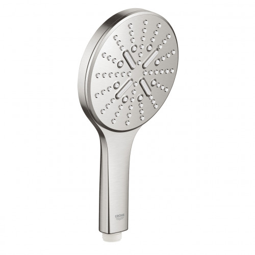 Manopola doccia 3 getti Rainshower Smartactive 130 satinato super stee