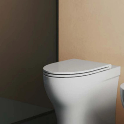 Coprivaso slim con chiusura rallentata Pratica bianco lucido - Azzurra