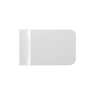 Coprivaso slim con chiusura tradizionale Hide Square bianco lucido - A 2