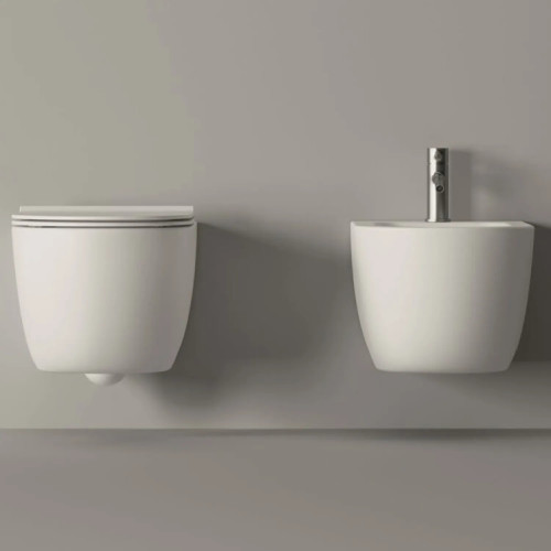 Vaso sospeso 50 cm Unica bianco lucido - Alice Ceramica