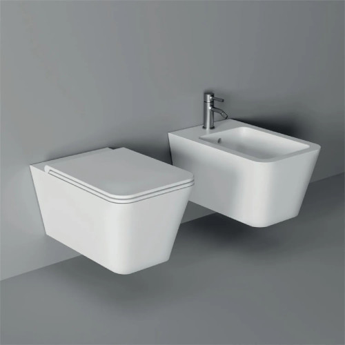 Vaso sospeso Hide Square bianco lucido - Alice Ceramica