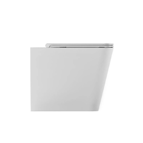 Vaso a terra filo muro Hide Square bianco lucido - Alice Ceramica