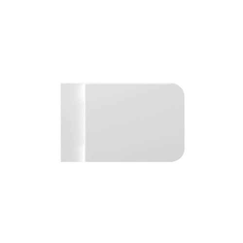 Vaso a terra filo muro Hide Square bianco lucido - Alice Ceramica