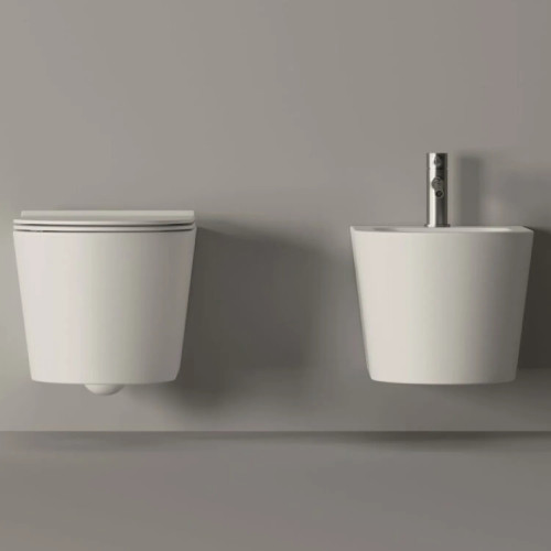 Vaso sospeso rimless Form bianco lucido - Alice Ceramica