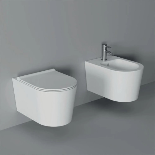 Vaso sospeso rimless Form bianco lucido - Alice Ceramica