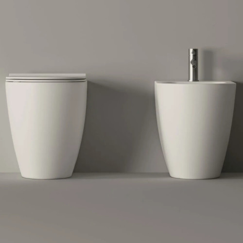 Bidet a terra filo muro Form bianco lucido - Alice Ceramica
