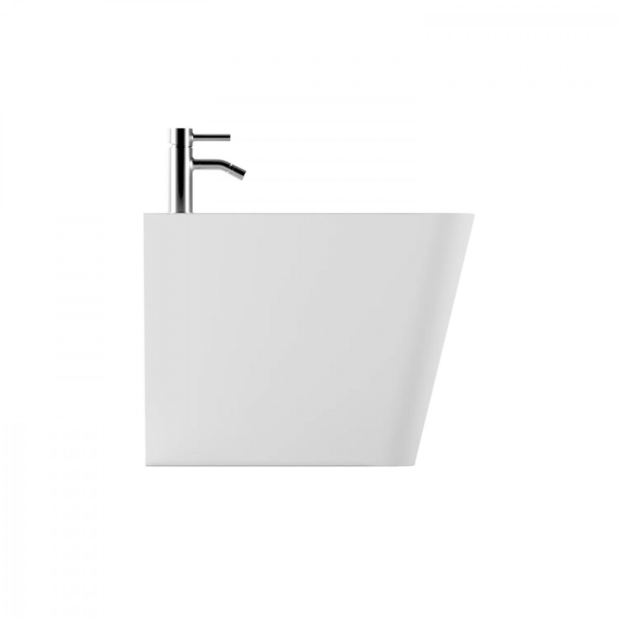 Bidet a terra filo muro Hide Square bianco lucido - Alice Ceramica