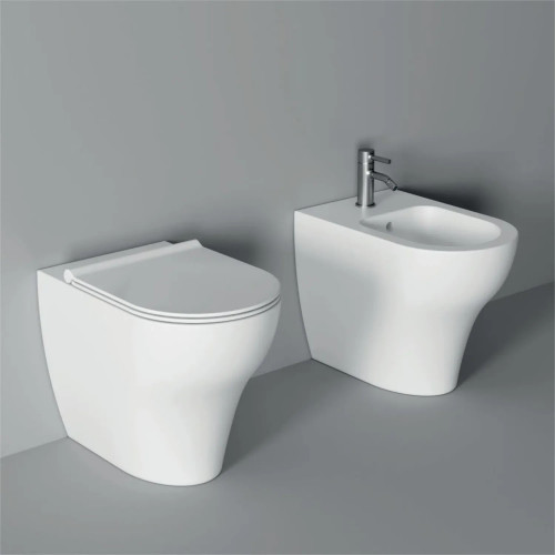 Bidet a terra filomuro Unica bianco lucido - Alice Ceramica