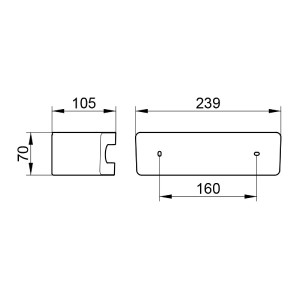 Cestino doccia con bacinella antracite e supporto cromo Elegance - Keu 2