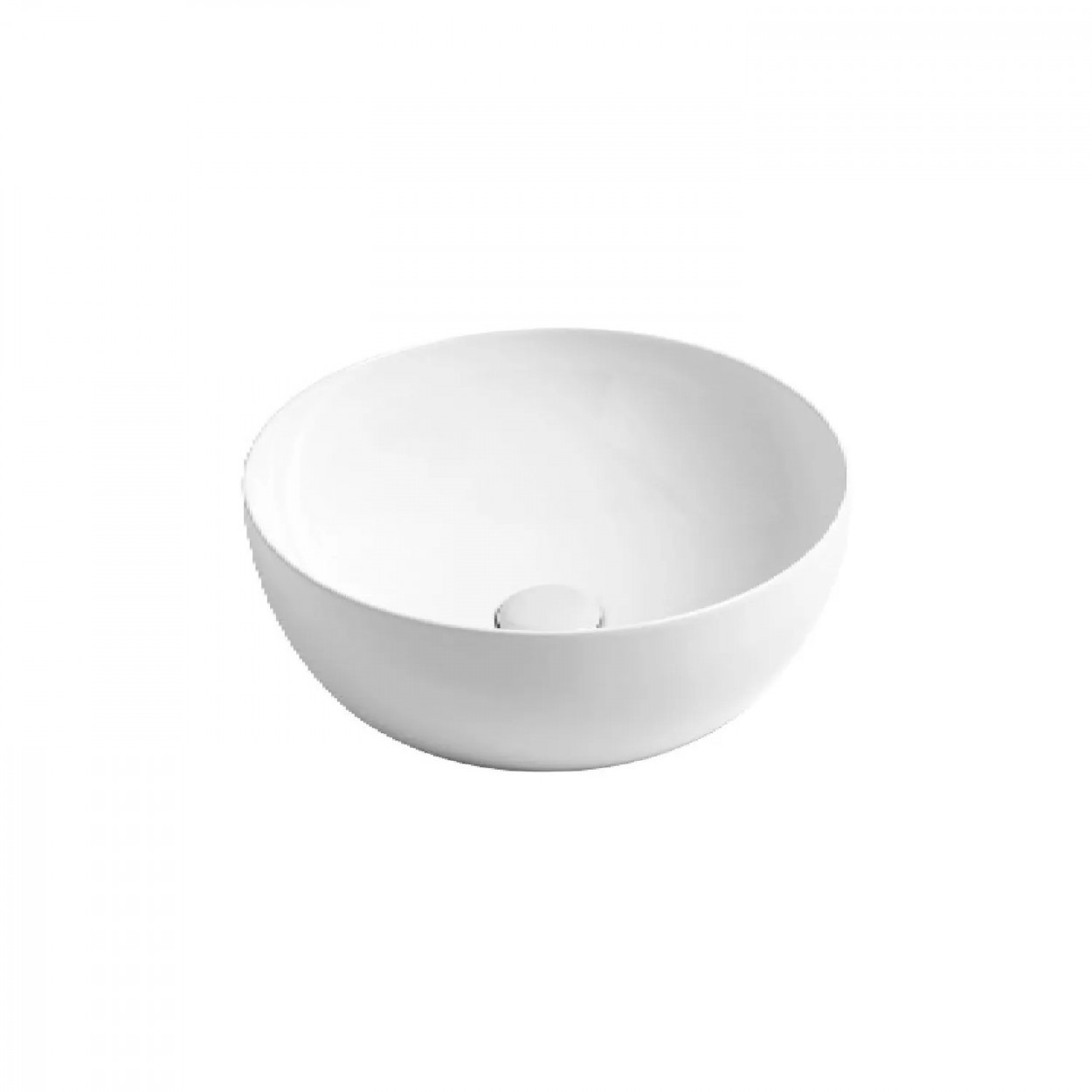 Lavabo da appoggio tondo Elegance Cicle 40x40 cm bianco lucido - Azzur