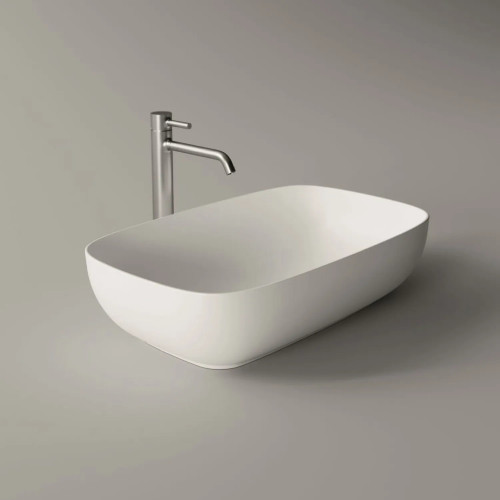 Lavabo da appoggio Form 60x37xh15 cm bianco lucido - Alice Ceramica