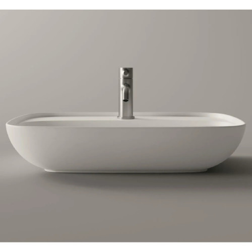 Lavabo da appoggio Form 60x45xh12 cm bianco lucido - Alice Ceramica