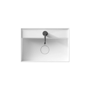 Lavabo da appoggio Hide 50x35xh13,5 cm bianco lucido - Alice Ceramica
