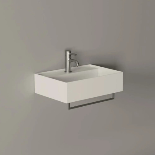 Lavabo da appoggio Hide 50x35xh13,5 cm bianco lucido - Alice Ceramica