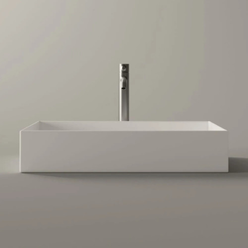 Lavabo da appoggio 60x37xh12 cm Hide bianco lucido - Alice Ceramica