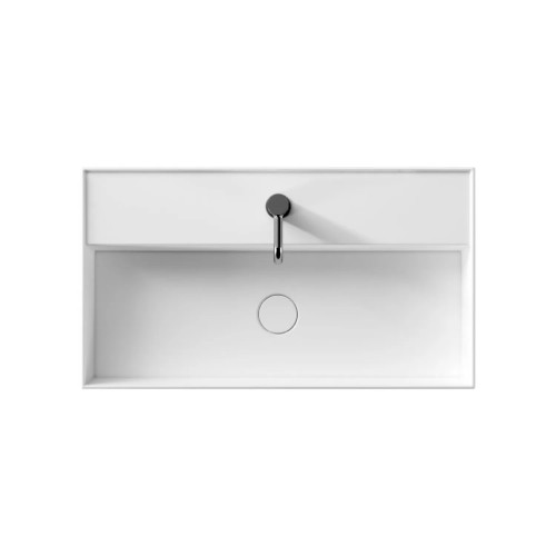 Lavabo sospeso 80x45xh13,5 cm Hide bianco lucido - Alice Ceramica