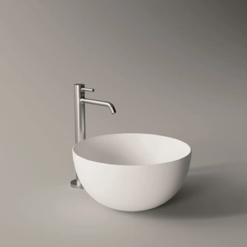 Lavabo da appoggio tondo 40 cm Unica Round bianco lucido - Alice Ceram
