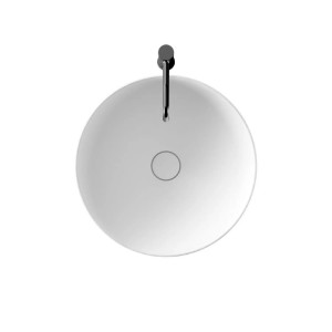 Lavabo da appoggio tondo 50 cm Unica Round bianco lucido - Alice Ceram