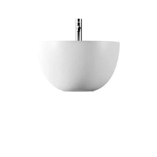 Lavabo da appoggio tondo 50 cm Unica Round bianco lucido - Alice Ceram