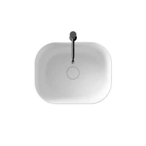 Lavabo da appoggio Unica Rectangular 50x40xh30 cm bianco lucido - Alic