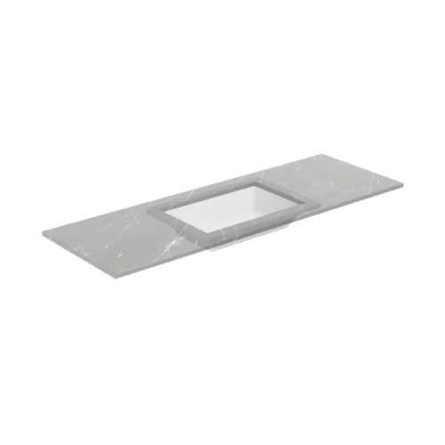 Lavabo sottopiano Thin 60x40xh14 cm bianco lucido - Azzurra Ceramica