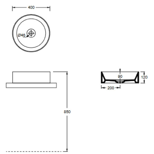 Lavabo da appoggio Spy Round 40 cm bianco lucido - Alice Ceramica