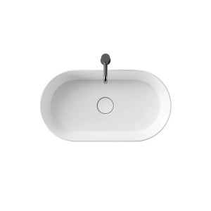 Lavabo da appoggio Spy 65x35xh12 cm bianco lucido - Alice Ceramica
