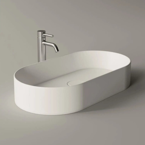 Lavabo da appoggio Spy 65x35xh12 cm bianco lucido - Alice Ceramica