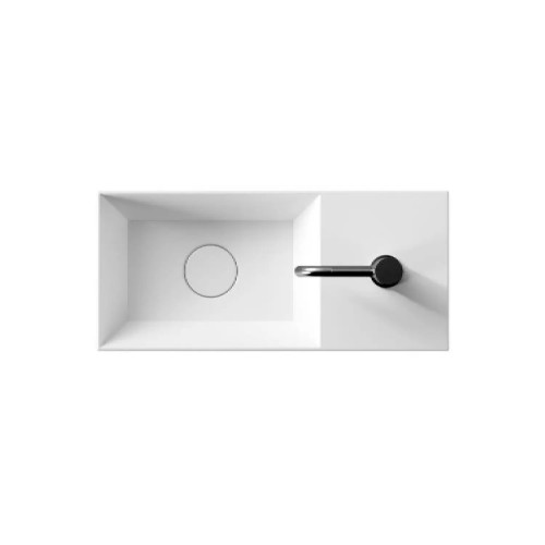 Lavabo da appoggio 55x25xh11 cm Spy bianco lucido - Alice Ceramica