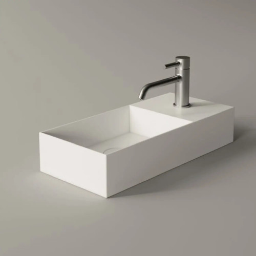 Lavabo da appoggio 55x25xh11 cm Spy bianco lucido - Alice Ceramica