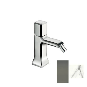 Miscelatore monocomando bidet con scarico Italy cromo nero lucido con
