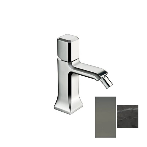 Miscelatore monocomando bidet con scarico Italy cromo nero lucido con