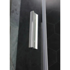 Porta battente per angolo Fast Plus 117/121 cm vetro trasparente - Kin 2