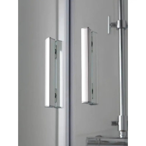 Doppia porta semicircolare scorrevole 77/79 cm vetro trasparente - Kin